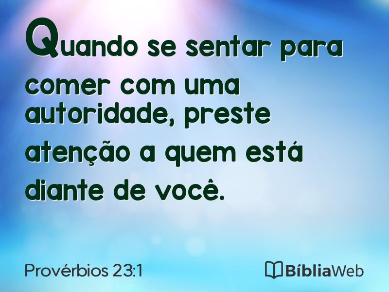 Provérbios 23:1 em imagem para compartilhar