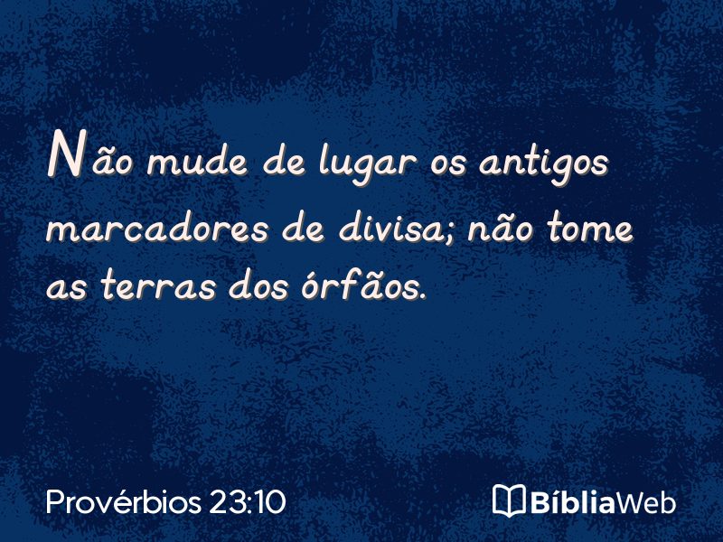 Provérbios 23:10 em imagem para compartilhar
