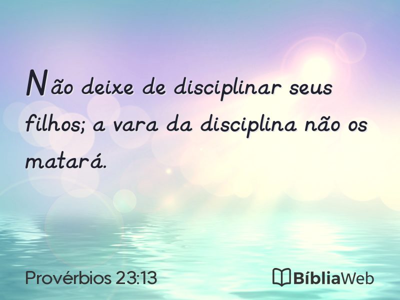 Provérbios 23:13 em imagem para compartilhar