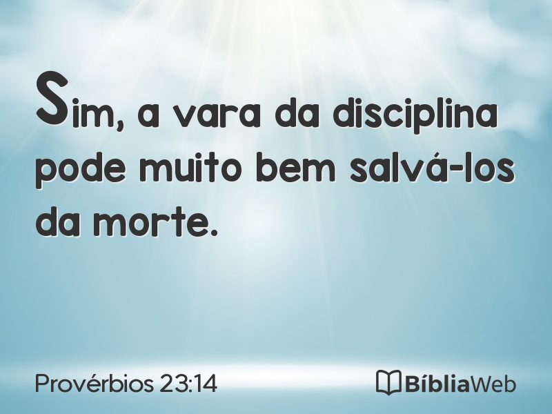 Provérbios 23:14 em imagem para compartilhar