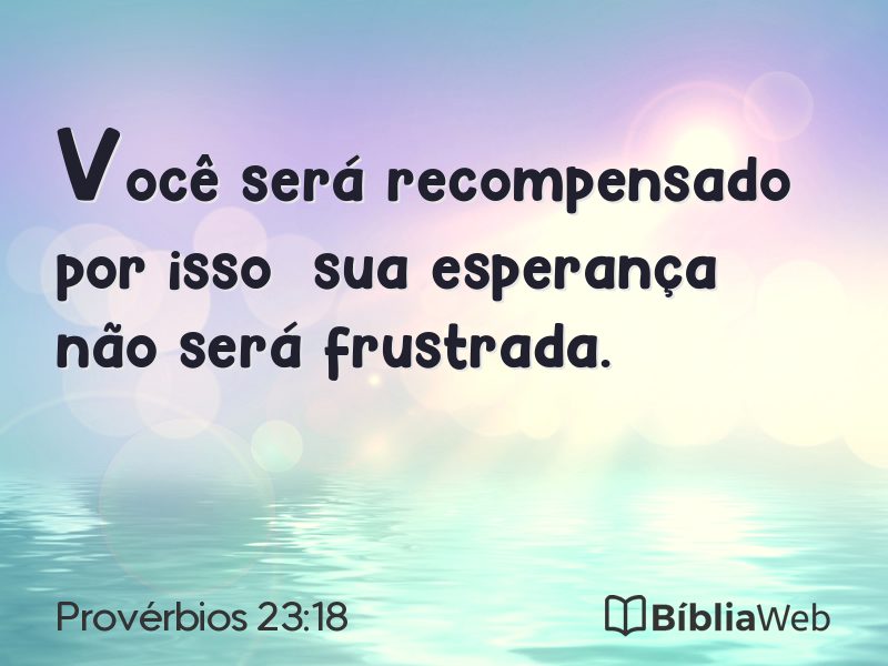Provérbios 23:18 em imagem para compartilhar