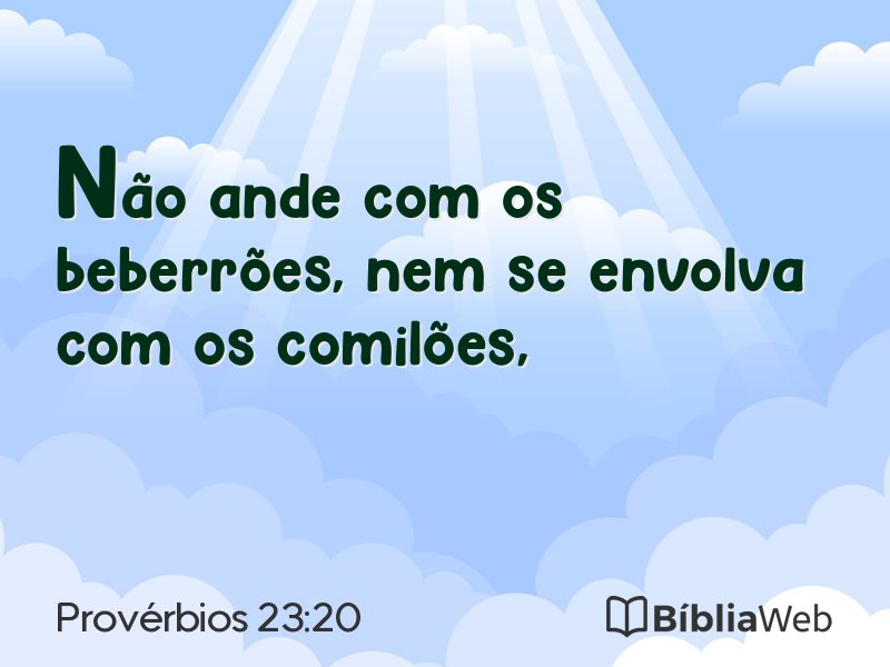 Provérbios 23:20 em imagem para compartilhar