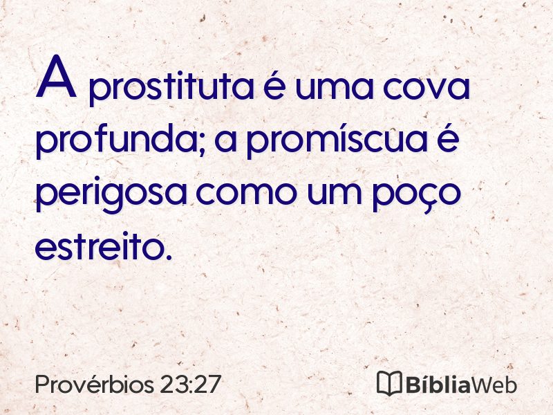 Provérbios 23:27 em imagem para compartilhar