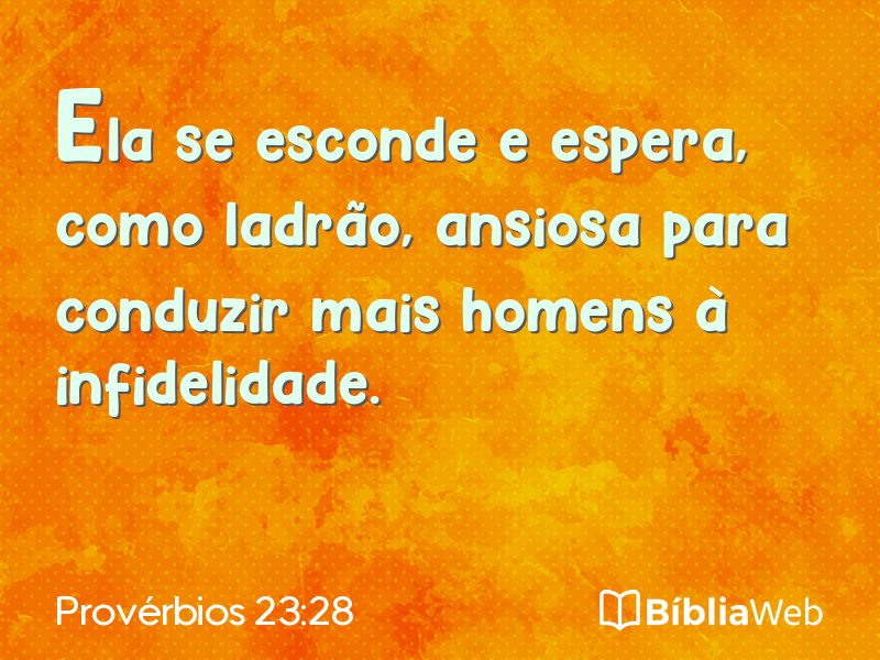 Provérbios 23:28 em imagem para compartilhar