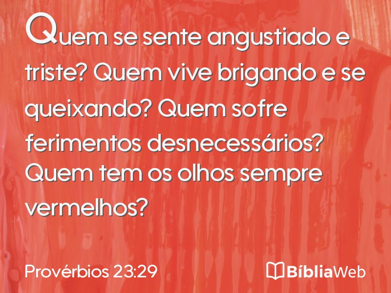 Provérbios 23:29 em imagem para compartilhar