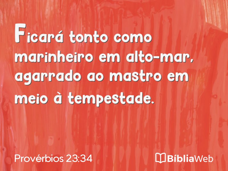 Provérbios 23:34 em imagem para compartilhar