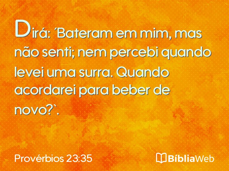 Provérbios 23:35 em imagem para compartilhar