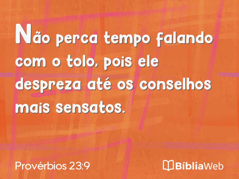 Provérbios 23:9 em imagem para compartilhar