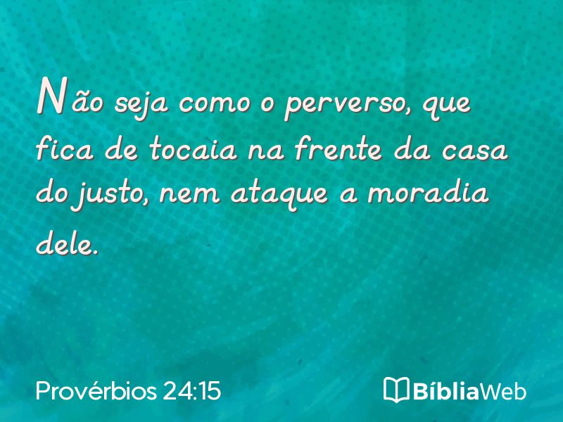 Provérbios 24:15 em imagem para compartilhar