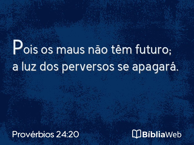 Provérbios 24:20 em imagem para compartilhar