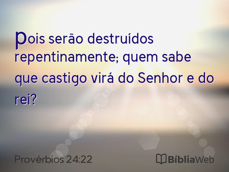 Provérbios 24:22 em imagem para compartilhar