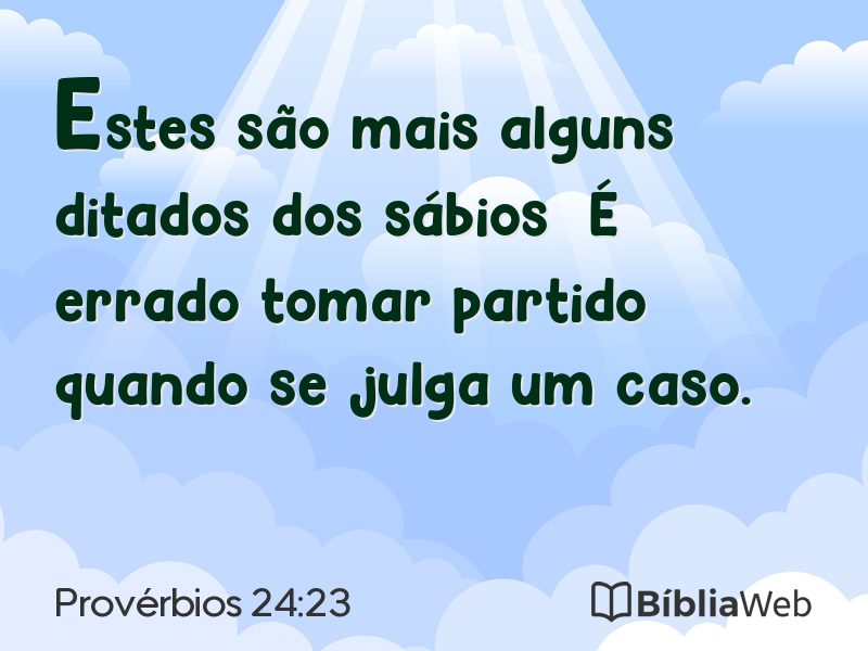 Provérbios 24:23 em imagem para compartilhar