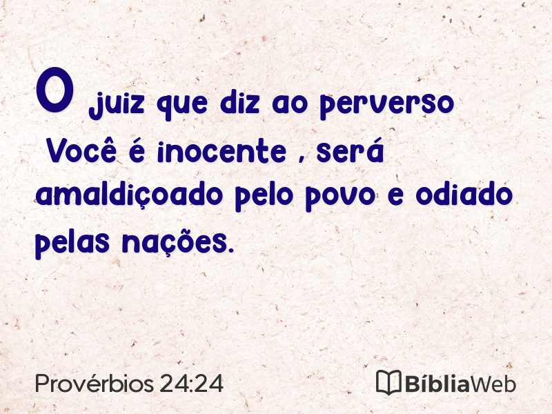 Provérbios 24:24 em imagem para compartilhar