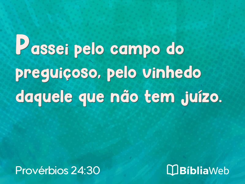 Provérbios 24:30 em imagem para compartilhar