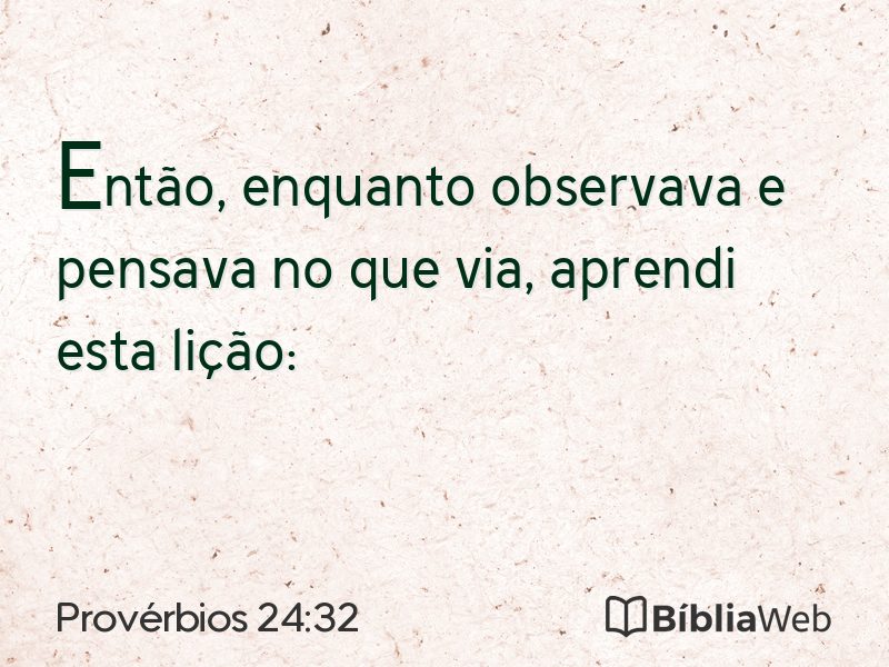 Provérbios 24:32 em imagem para compartilhar