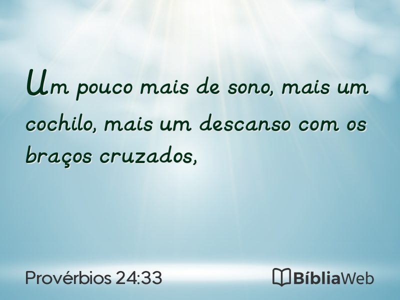 Provérbios 24:33 em imagem para compartilhar