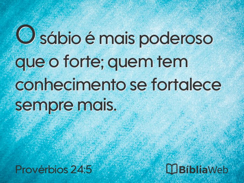 Provérbios 24:5 em imagem para compartilhar