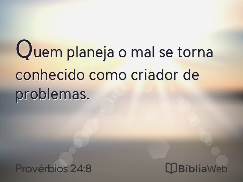 Provérbios 24:8 em imagem para compartilhar