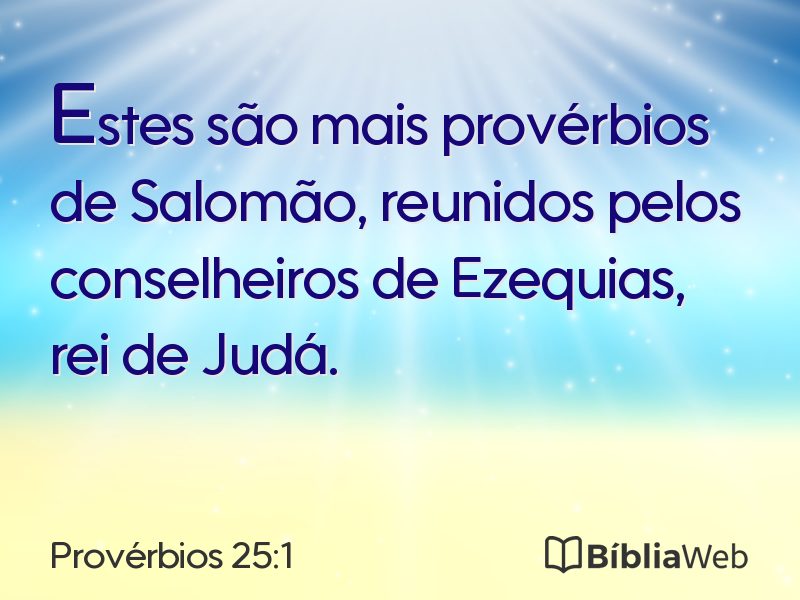 Provérbios 25:1 em imagem para compartilhar