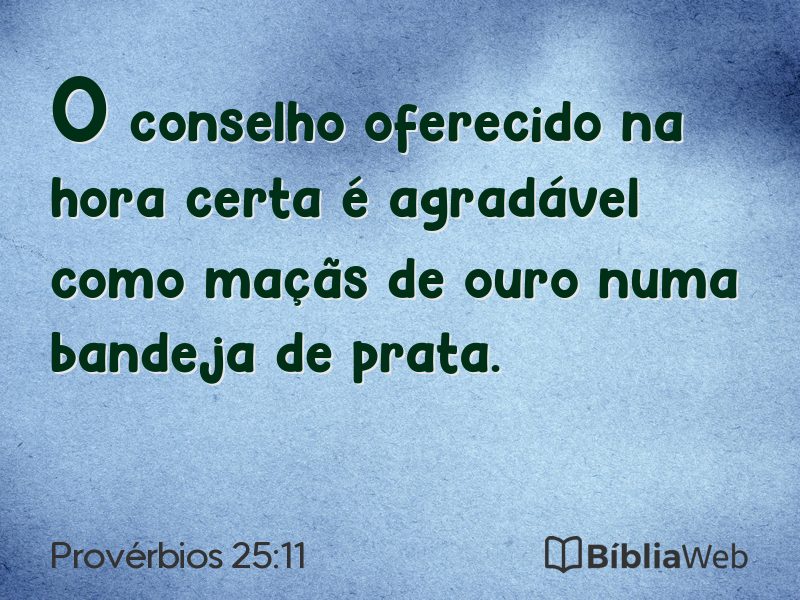 Provérbios 25:11 em imagem para compartilhar