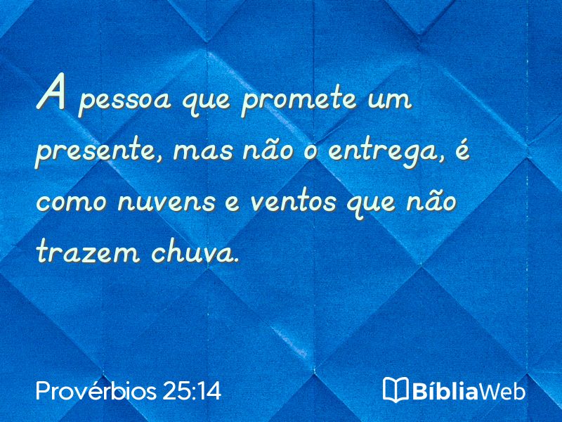 Provérbios 25:14 em imagem para compartilhar