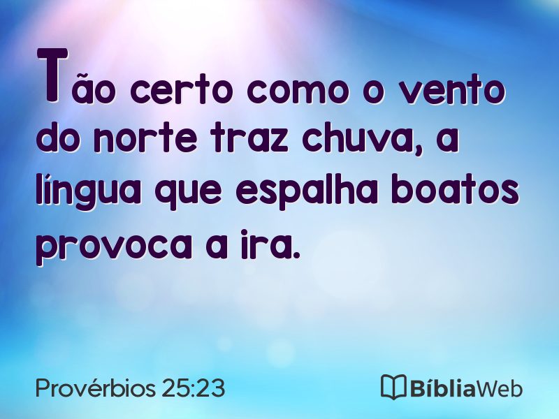 Provérbios 25:23 em imagem para compartilhar