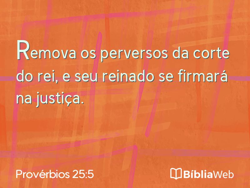 Provérbios 25:5 em imagem para compartilhar