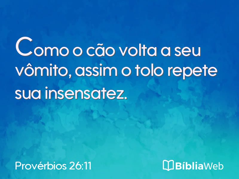 Provérbios 26:11 em imagem para compartilhar