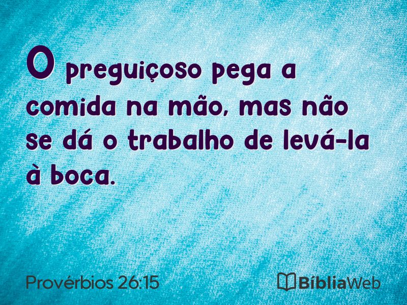 Provérbios 26:15 em imagem para compartilhar