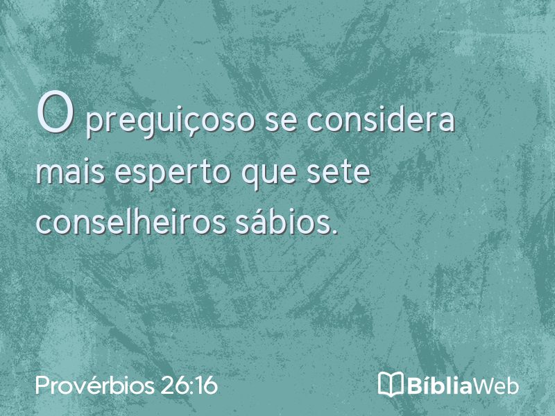 Provérbios 26:16 em imagem para compartilhar