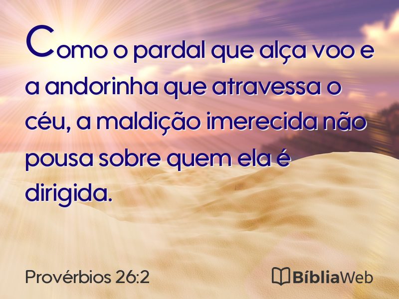 Provérbios 26:2 em imagem para compartilhar