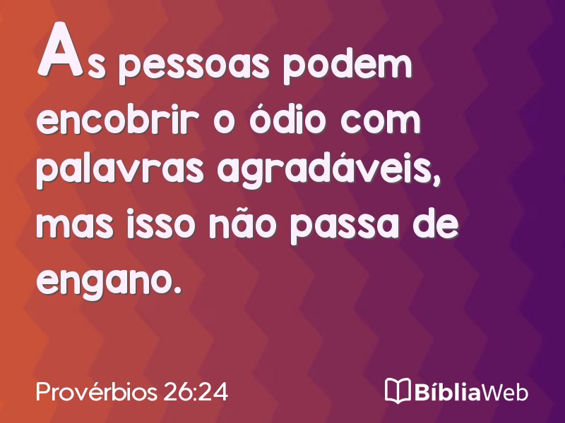Provérbios 26:24 em imagem para compartilhar