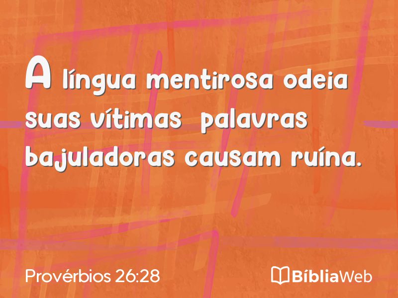 Provérbios 26:28 em imagem para compartilhar