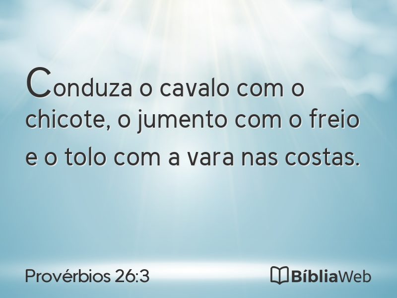 Provérbios 26:3 em imagem para compartilhar