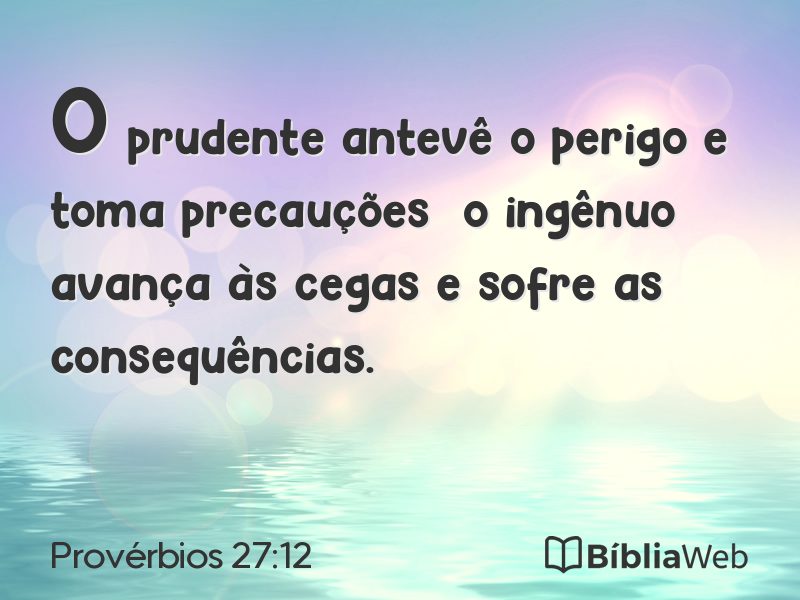 Provérbios 27:12 em imagem para compartilhar