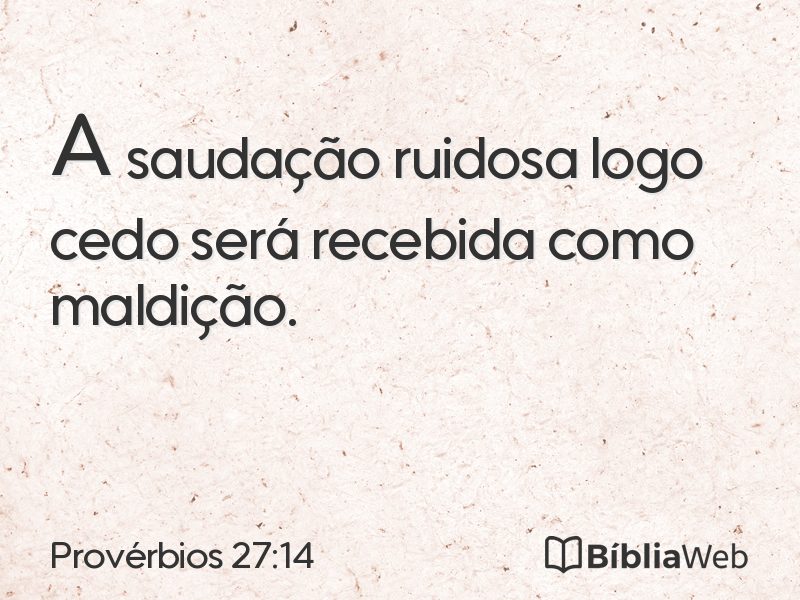 Provérbios 27:14 em imagem para compartilhar