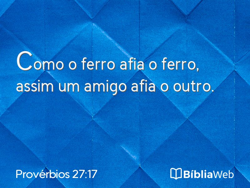 Provérbios 27:17 em imagem para compartilhar