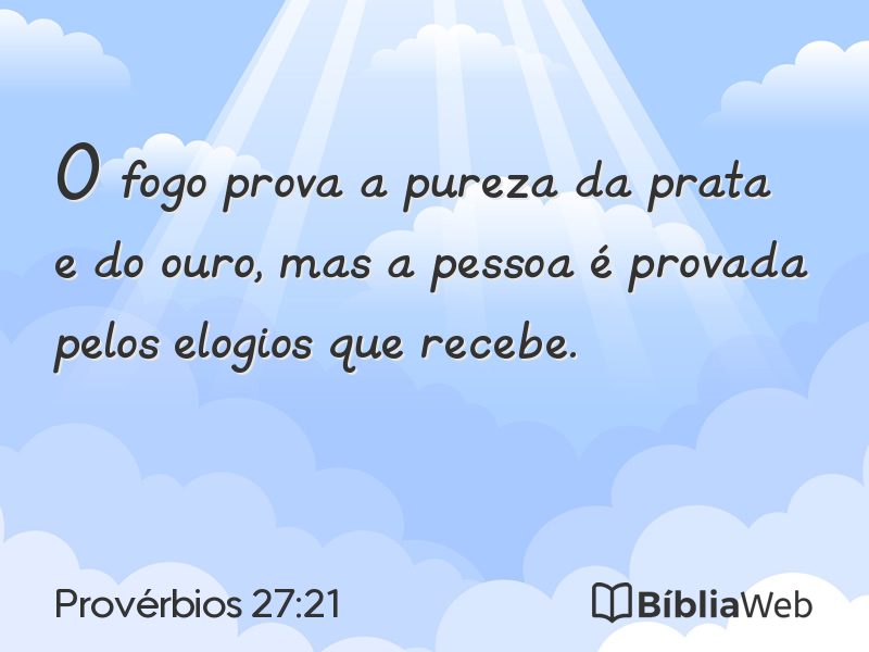 Provérbios 27:21 em imagem para compartilhar