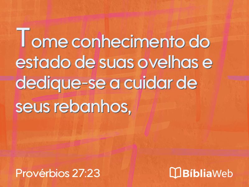 Provérbios 27:23 em imagem para compartilhar