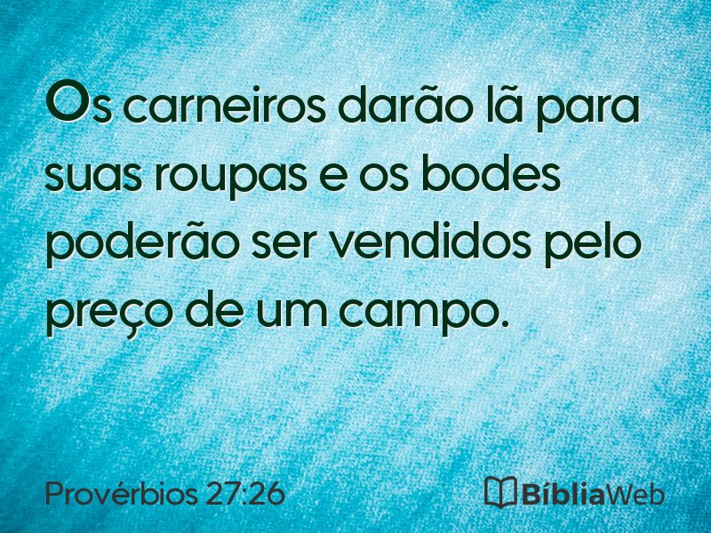 Provérbios 27:26 em imagem para compartilhar