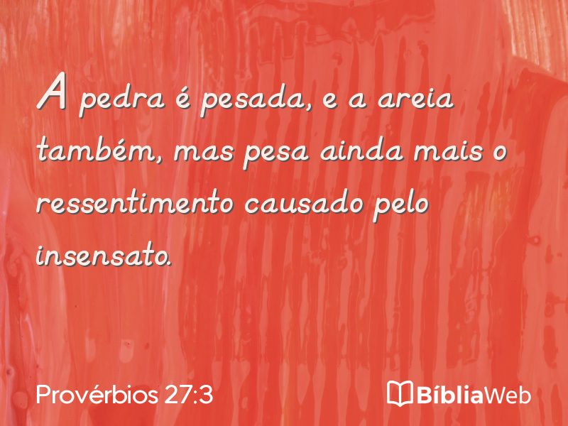 Provérbios 27:3 em imagem para compartilhar