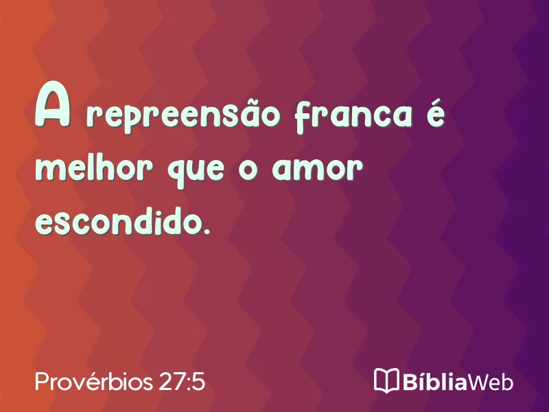 Provérbios 27:5 em imagem para compartilhar