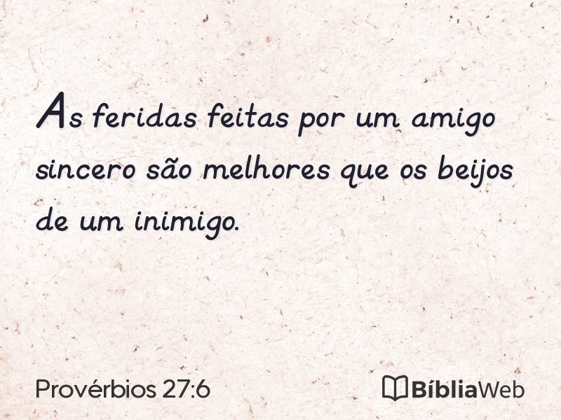 Provérbios 27:6 em imagem para compartilhar