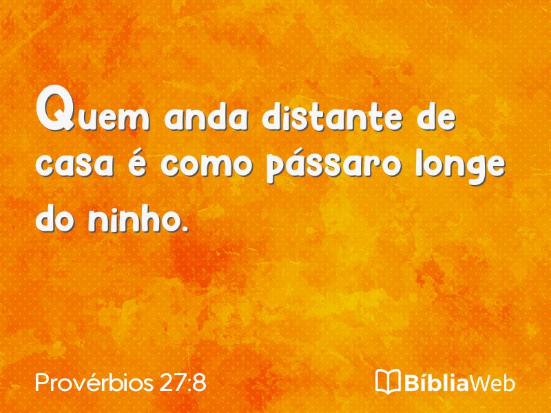 Provérbios 27:8 em imagem para compartilhar