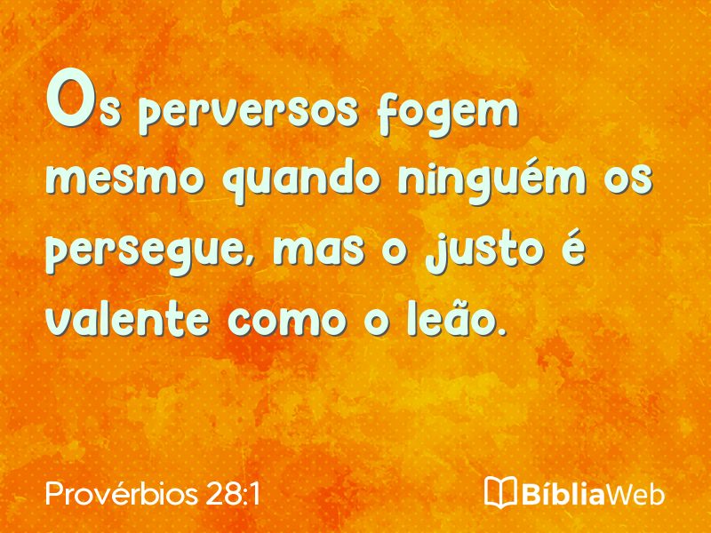 Provérbios 28:1 em imagem para compartilhar