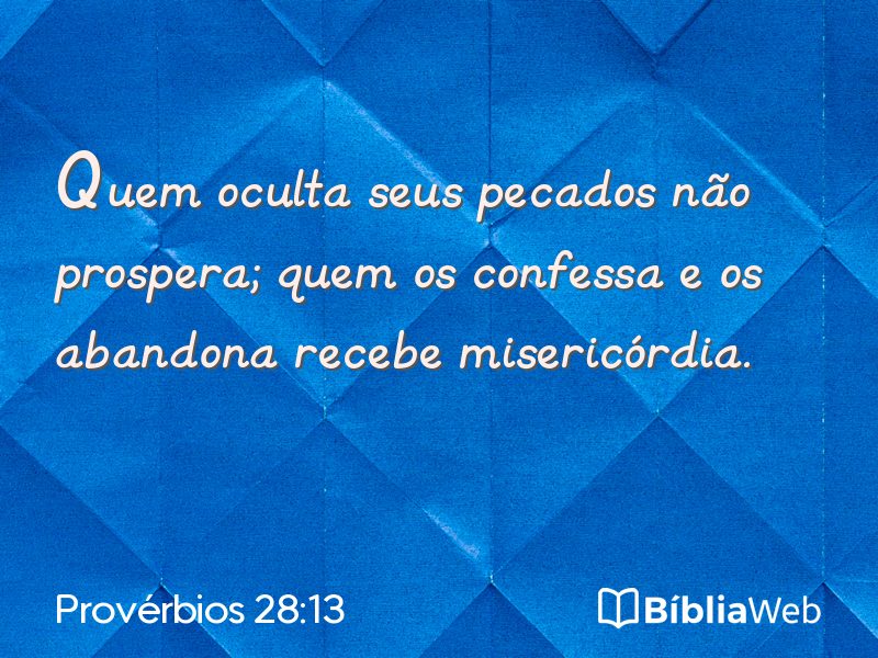 Provérbios 28:13 em imagem para compartilhar