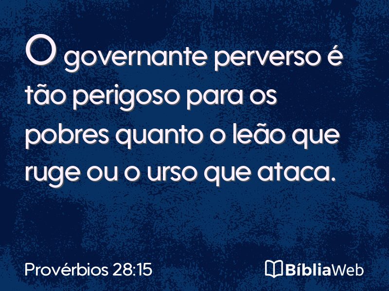 Provérbios 28:15 em imagem para compartilhar