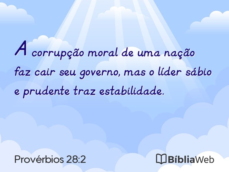 Provérbios 28:2 em imagem para compartilhar