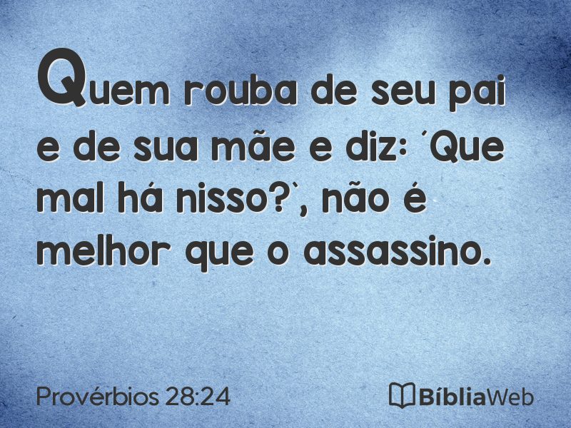 Provérbios 28:24 em imagem para compartilhar