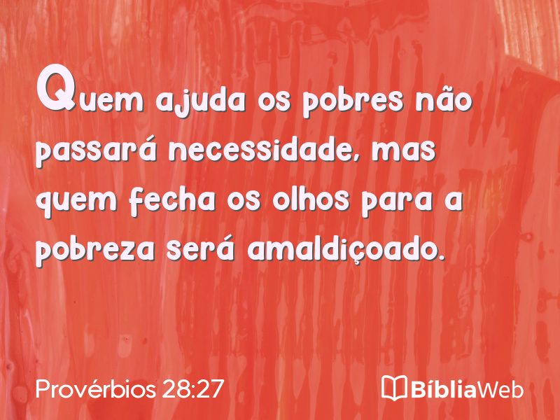 Provérbios 28:27 em imagem para compartilhar